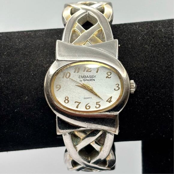 Silver & Gold Gruen Watch - Picture 1 of 5